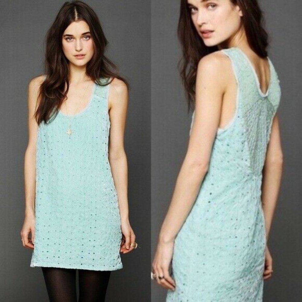 Free People Beaded Velvet Shift Dress